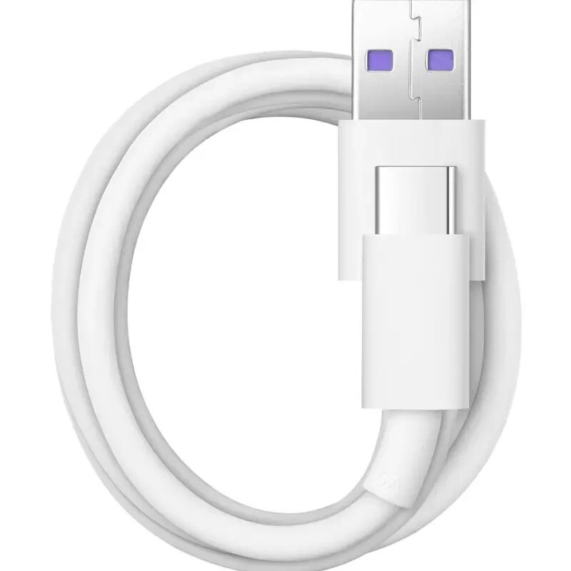 Cabo usb super dados 100% original huawei tipo c 5a, fio roxo (branco) segurança multi-camada de carga rápida de alta corrente