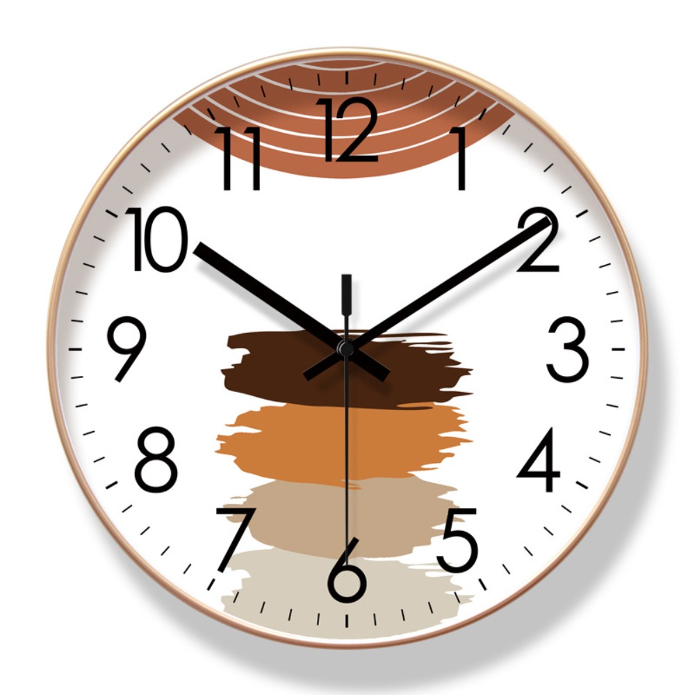 Relógio mudo 10/12/14 Polegada relógio de parede pendurado estilo nórdico simples pendurado relógio de parede silencioso não-ticking sala de estar: Prateado