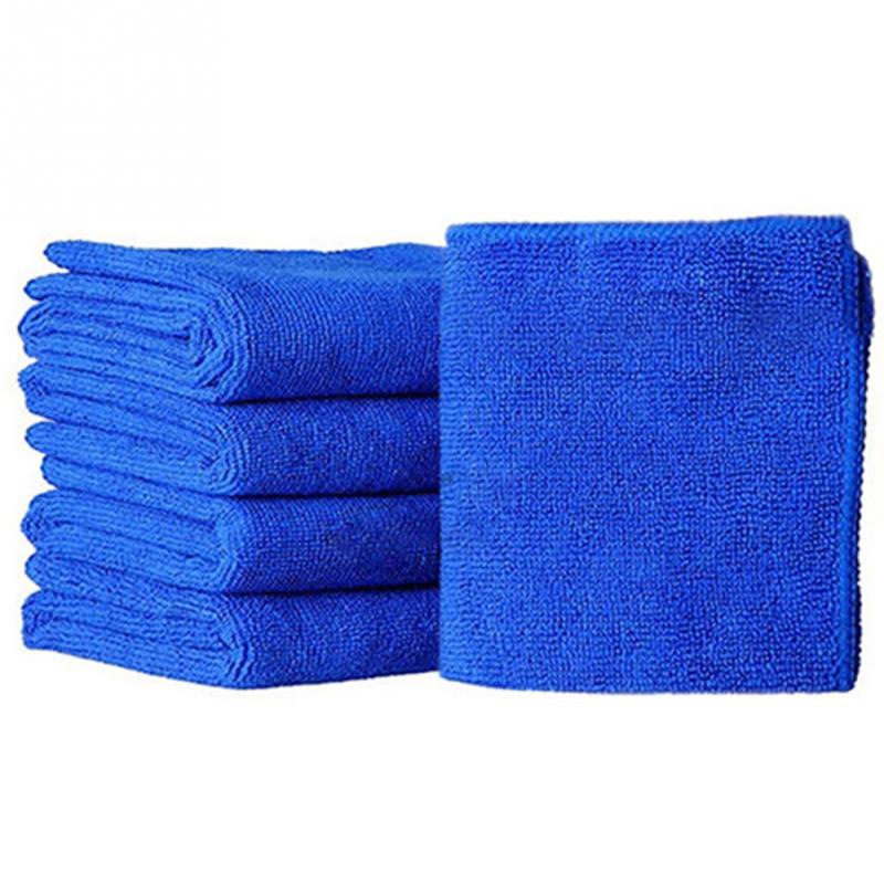 Toalla de tela para lavado de microfibra para coche, suave, plumero, limpieza del hogar, 25x25cm, 5 uds./1 Uds.