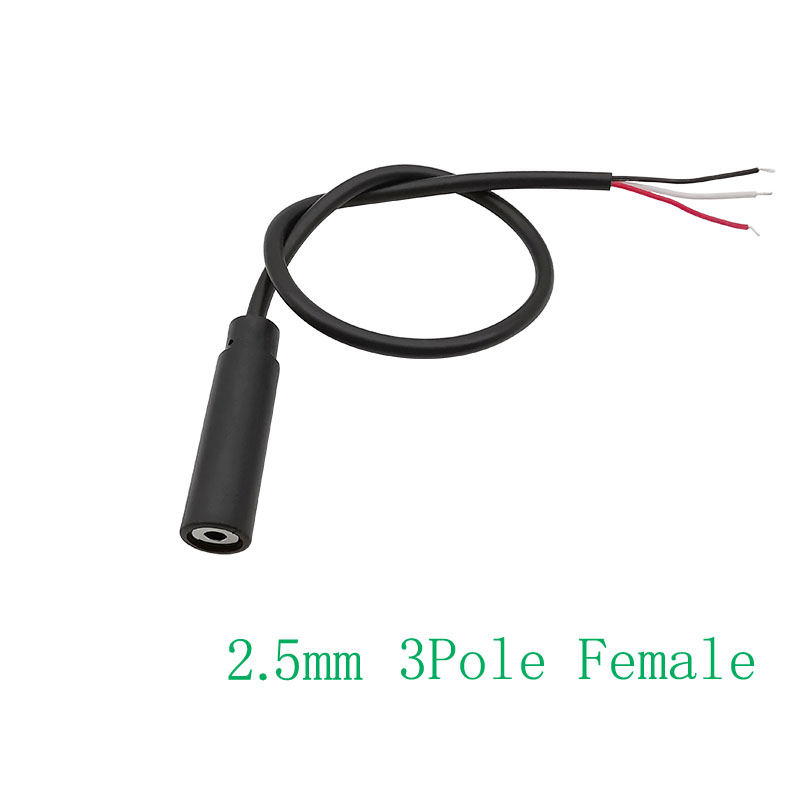 Spina maschio mono/stereo da 2,5 mm/Jack femmina connettore per cuffie Audio estensione spillo 2/3/4 poli cavo a filo nudo saldatura riparazione fai da te: Avorio / 5-9 Pz