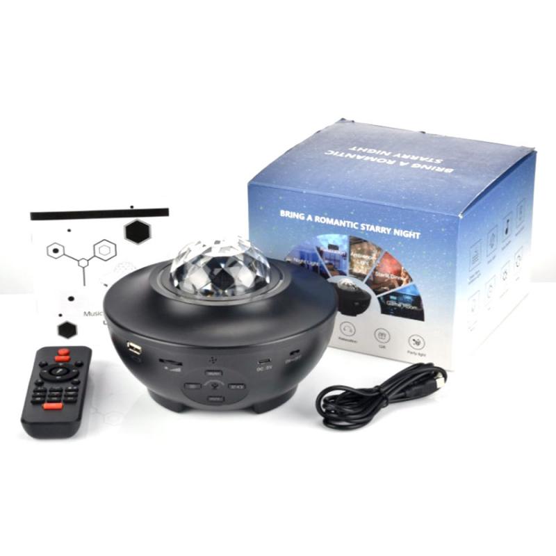 Led Star Projector Nachtlampje Muziek Sterrenhemel Sfeer Lamp Usb Zwarte Kom-Vormige Projectie Lamp Aankomst