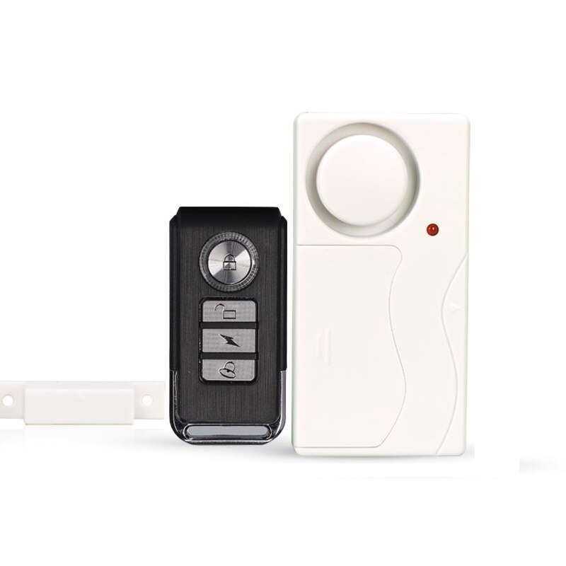 Darho Draadloze Winkel Beveiliging Alarm Bell Kit Window Deur Magnetische Sensor Detector Home Veiligheid Systeem Alert Met Remote Controler: WHITE