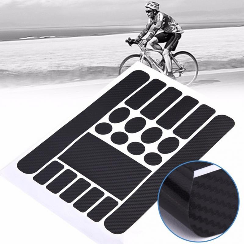 20 in 1 fiets sticker zelfklevend decal onderdeel diy pasta ketting verwijderbaar universeel race mountainbike frame beschermer