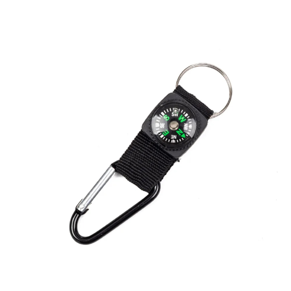 Oil Filled Mini Compass For Outdoor Handheld Accurate Compass Survival Compasses Button Practical Guider Adventure Tools: Brown