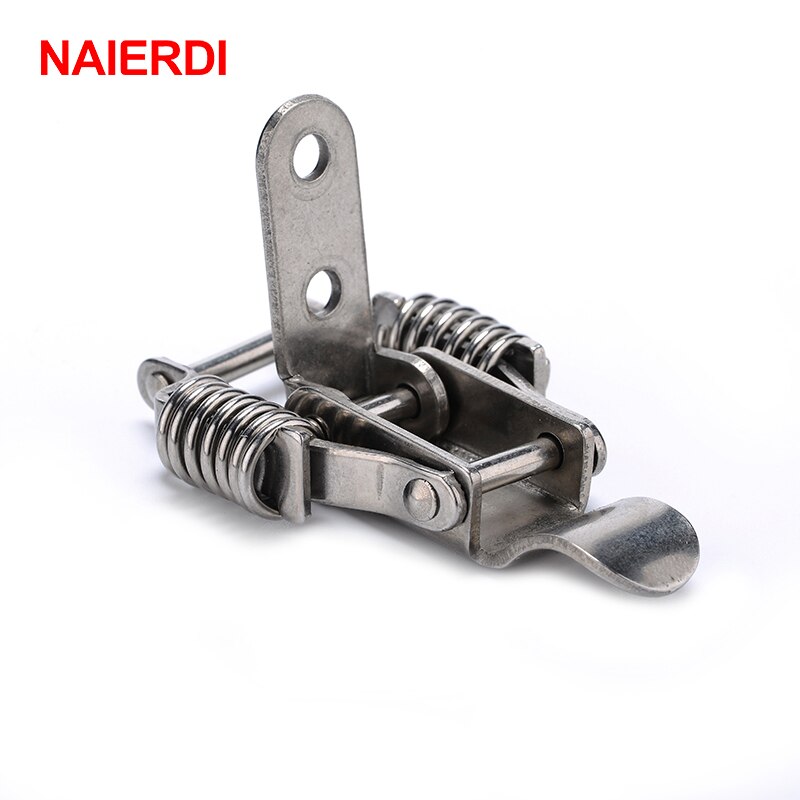 NAIERDI-J108 Cabinet Lock Box Hasp Case Iron Spring Latch Catch 67*24 Toggle Locks For Drawer Gate Door Furniture Hardware
