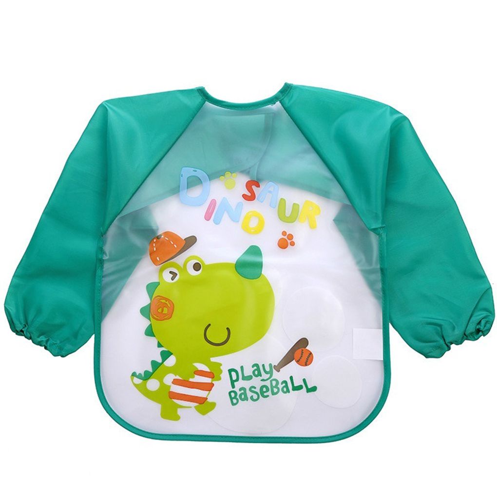 Mooie Baby Slabbetjes Baby Lange Mouw Waterdichte Babyvoeding Kiel Kinderen Plastic Overall Bib Peuter Sjaal