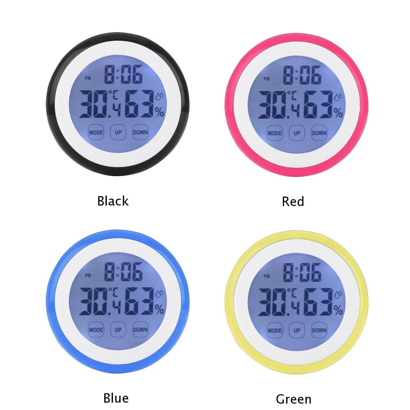Wall Digital Temperature Humidity For Bedroom ABS+Back magnet Clocks Backlight +/-1C Accuracy