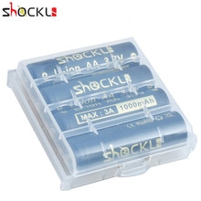 Shockli 14500 1000mAh Rechargeable batteries 3.7V Li-lion Battery AA Batteries for LED Flashlights Headlamps