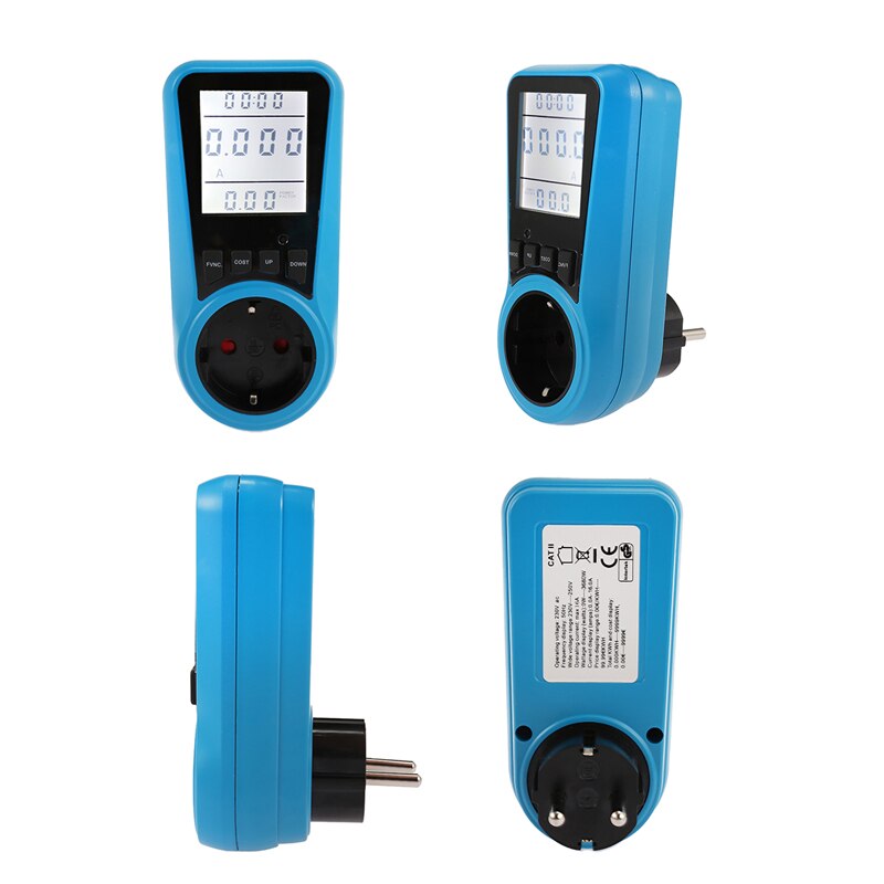 AU/BR/EU/US/UK Plug Automatic Kwh Power Switch Digital Voltage Wattmeter Power Analyzer Electronic Power Meter Energy Meter