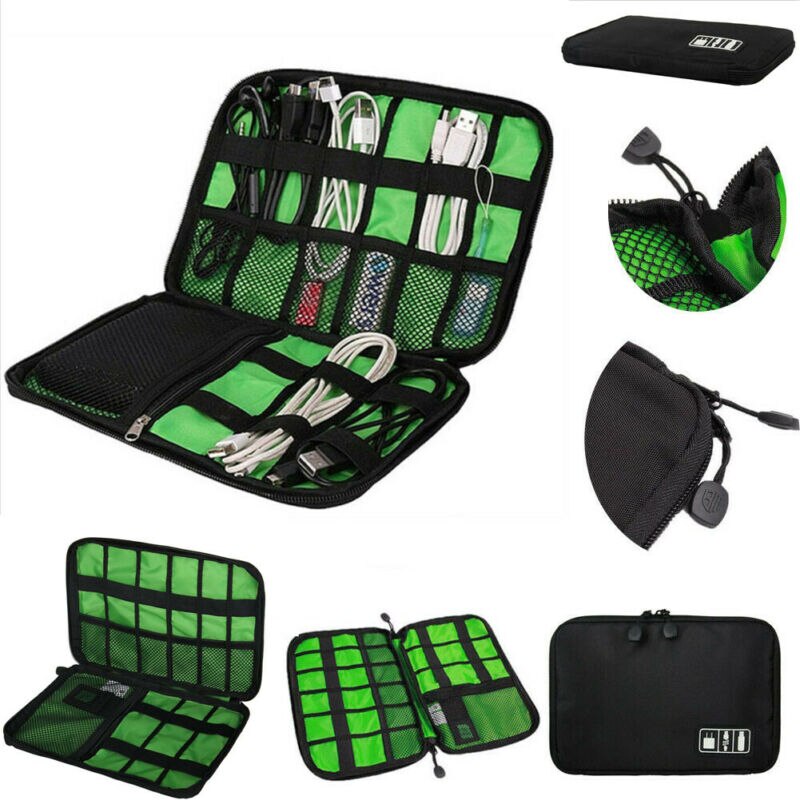 Portátil Digital Cabo USB Stick De Armazenamento Caso Bolsa de Transporte Organizador Saco