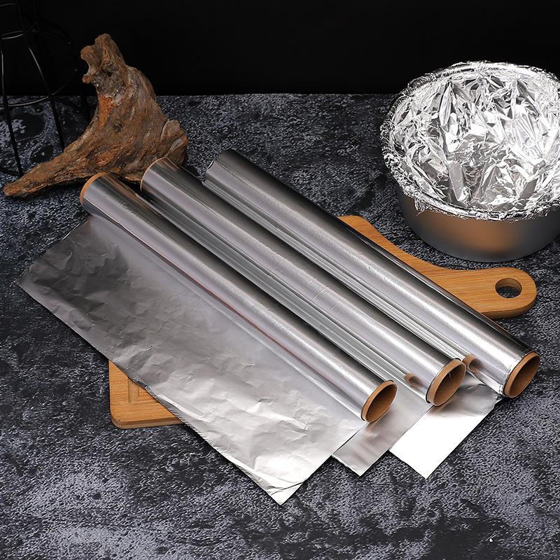 Feuille d&#39;aluminium antiadhésive pour BBQ, 20m, résistant à la chaleur, feuille d&#39;étain, tapis de cuisson pour BBQ, accessoires