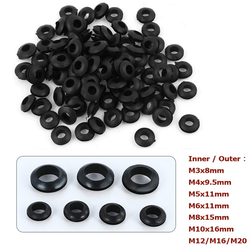 Double Sided rubber seal ring Oil Sealing Grommet Gasket For Protects Wire Cable hole protection ring shim washer Hardware.