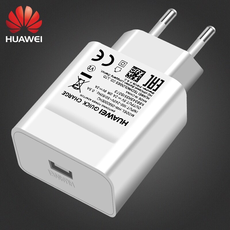 Huawei Snelle Usb Charger 18W 9V2A Quick Charge Usb Adapter Micro Usb Kabel Voor P8 P7 Plus P10Lite Honor 8 9 Mate 8 7 Nova 2i 3: Only EU Charger