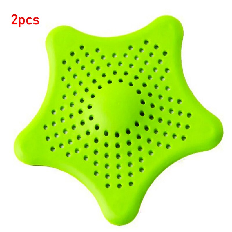 2pcs Silicone Sink Straining Stopper Kitchen Sink Strainer: 2pcs Green