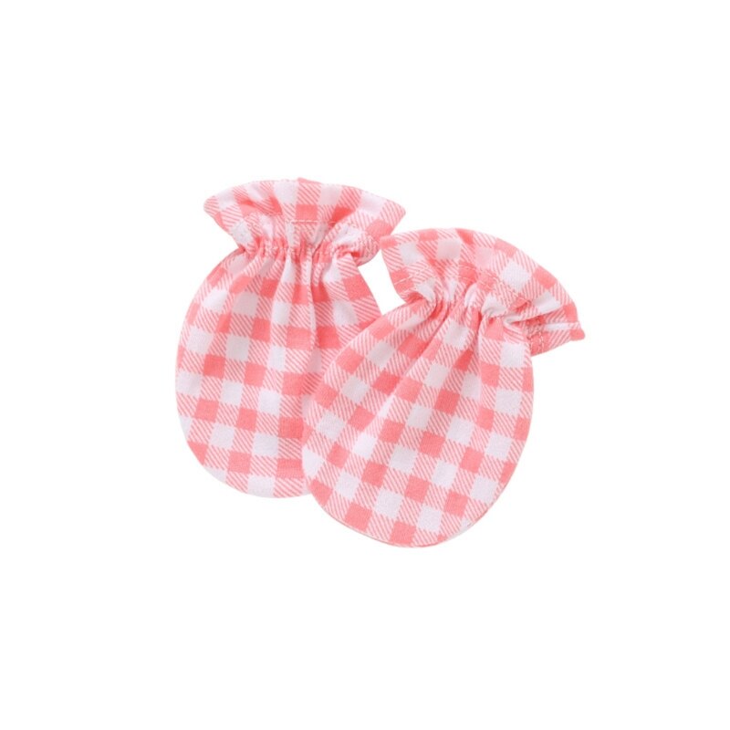 Gants en coton doux anti-rayures pour bébé, 1 paire, mitaines anti-rayures pour -né, Protection du visage, fournitures de Protection des mains pour nourrissons: 5