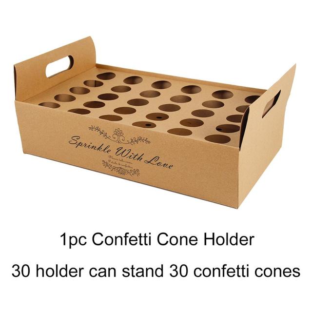 Wedding Confetti Cones Holder Support Wedding Decoration Flower Scraps Rustic Wedding Paper Tray Confetti Paper Cones Holder: Burgundy