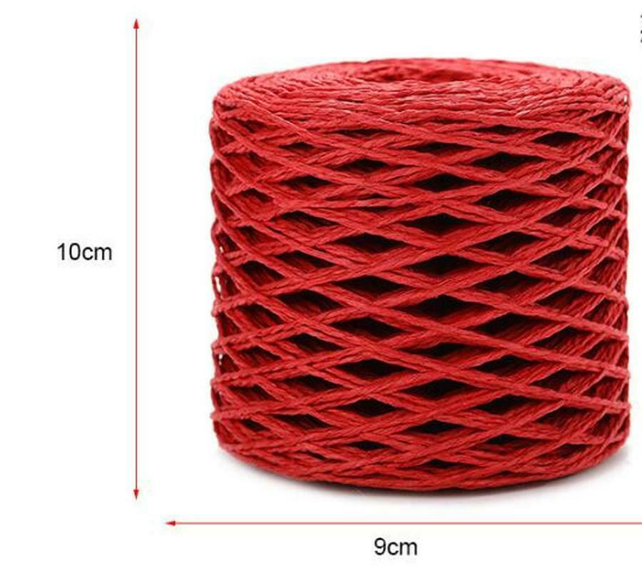 Fil de paille en raphia naturel, 2 rouleaux de 200 mètres, pour Crochet à la main, chapeau de paille d'été, sacs de plage, paniers à tricoter, fils colorés de 2mm: 7