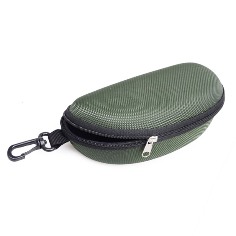 11 Kleuren Zonnebril Leesbril Draagtas Hard Zipper Box Travel Pack Pouch Blauw Licht Blokkeren Bril Case: Army Green