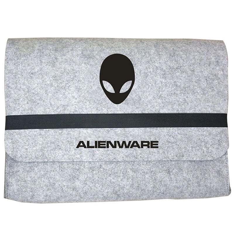 Felt Bag for Alienware M18 X15 M15 X17 R1 R2 M17 R4 Area-51M 15.6 17.3 18.4 inch Laptop Handbag Liner Sleeve Power Pack: 15.6-inch / GRAY