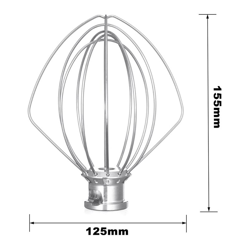 ！ -2 stuks roestvrijstalen draadgarde mixeropzetstuk voor kitchenaid  k45ww bloemcake ballongarde eierroomroerder