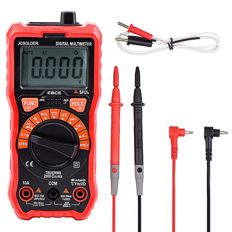 JCD di saldatura kit di ferro con multimetro Digitale 6000 conta Auto Ranging AC/DC tester di tensione Flash luce di saldatura del ferro strumento di saldatura