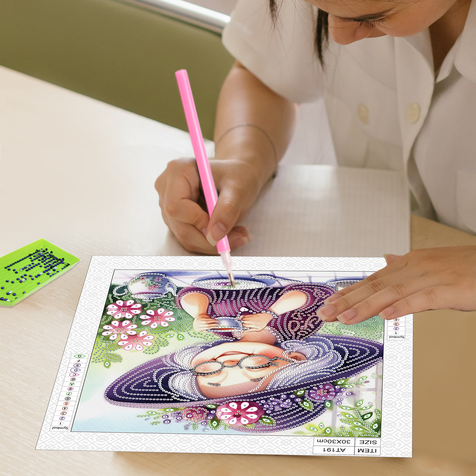 Diy Happy Oma 5d Speciale Vorm Diamant Art Kits Voor Beginners, Diamond Art Painting Kits Voor Wanddecoratie Thuis Cadeau