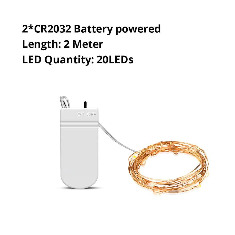 Unterwasser Girlande Lampe IP65 Wasserdichte LED Streifen Schwimmen Schwimmbad Hause Dekorative Band Garten lichter Weihnachten Schnur Licht: CR2032 Batterie 2M / Weiß
