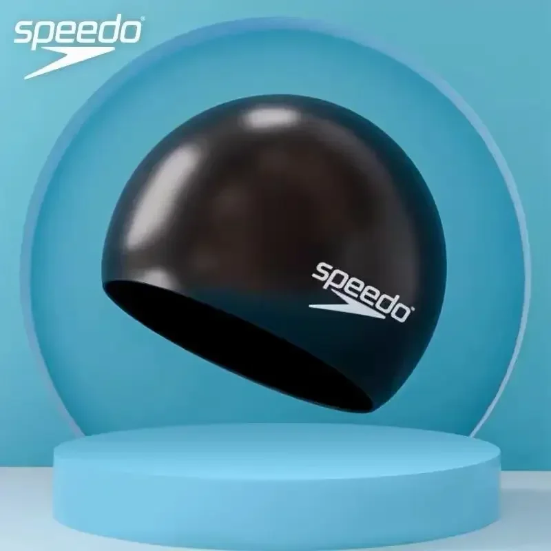 Speedo-badekappe, wasserdicht, für damen und herren, auch für langes haar, vergrößerte wasserdichte silikon-badekappe