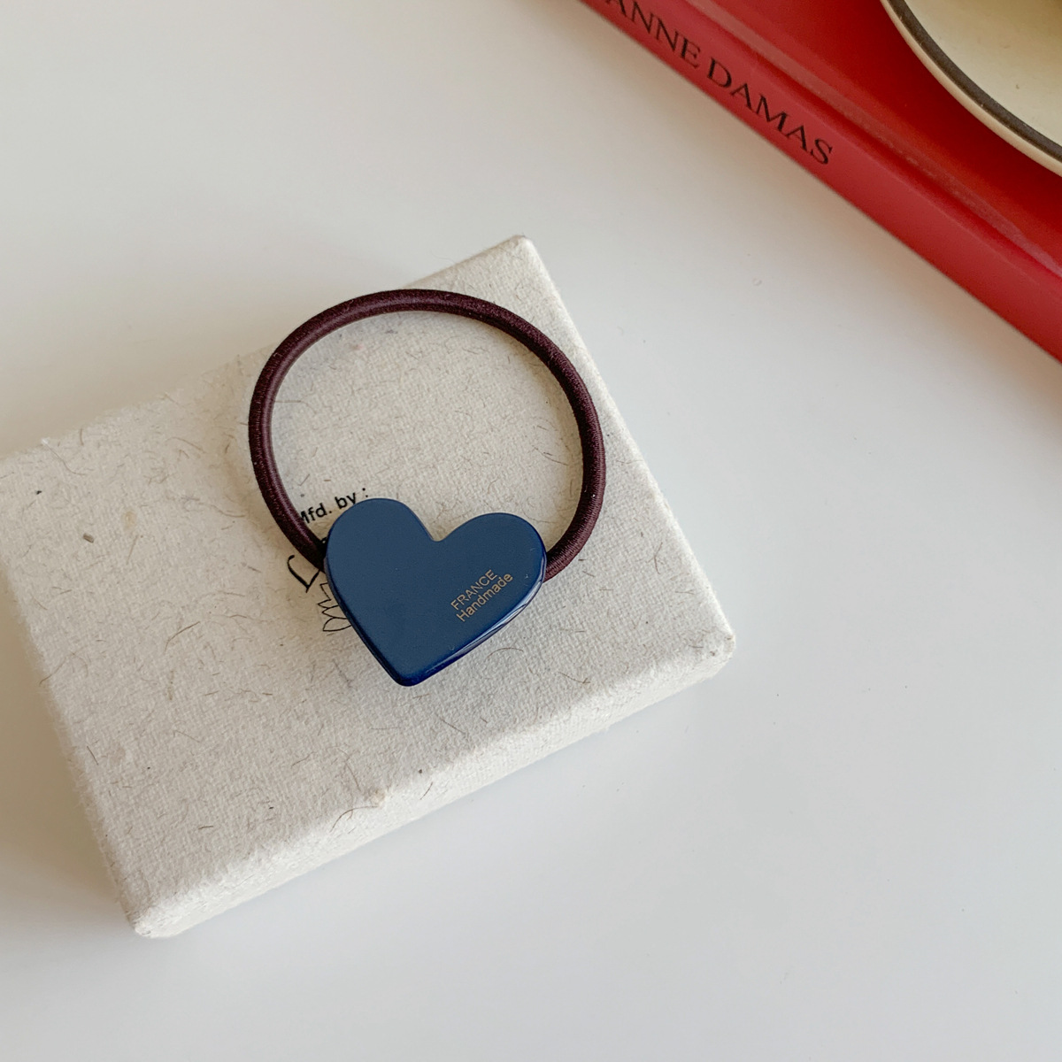 Cuerda para el cabello de acetato a la , lazos para el cabello en forma de corazón, coleteros para niña, tocado para moño, accesorios para el cabello Hokder con cola de caballo