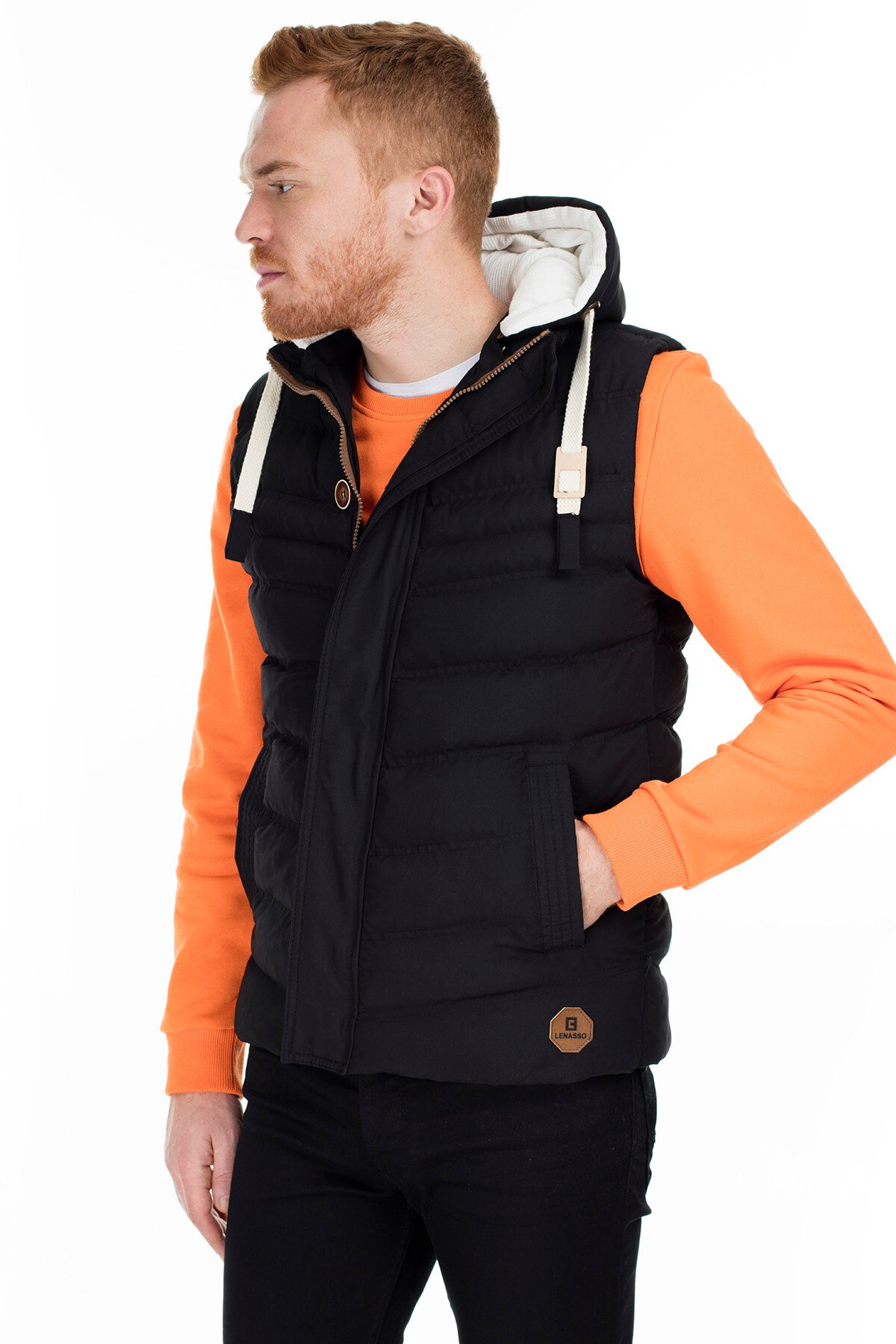 Buratti veste cintrée à capuche homme gilet 55619 K5618