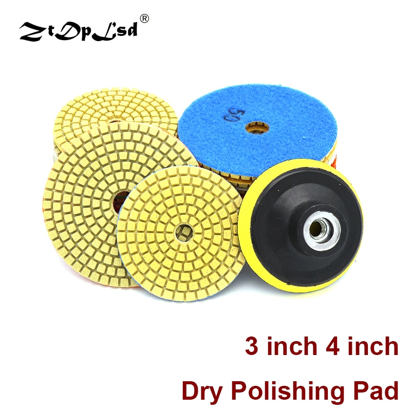 3/4 Inch 80/100mm Diamant Nat Droog Polijsten Pad Hars Disc Voor Graniet Marmer Pads Dia Schuren Disc polijstmachine Beton Stone Tool