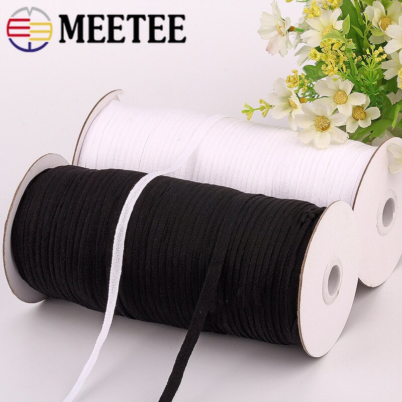 Meetee 220/280Meter 5Mm/7Mm 100% Geweven Katoen Voor Kleding Gaas Tas Riem Tape Lint diy Kleding Naaien Accessoires RD046