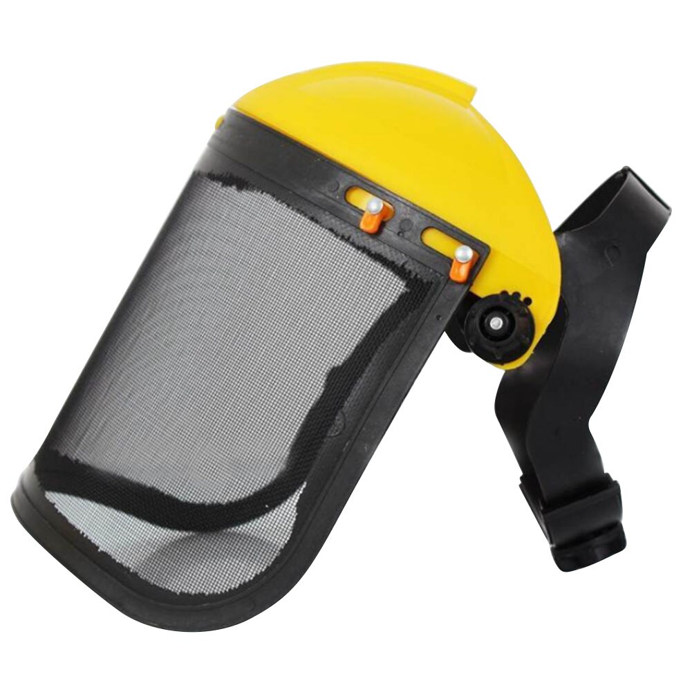 Electric Cutting Chainsaw Safety Helmet Lawnmower Trimmer Protective Mask Garden Helmet Protective Mask Forestry: Yellow