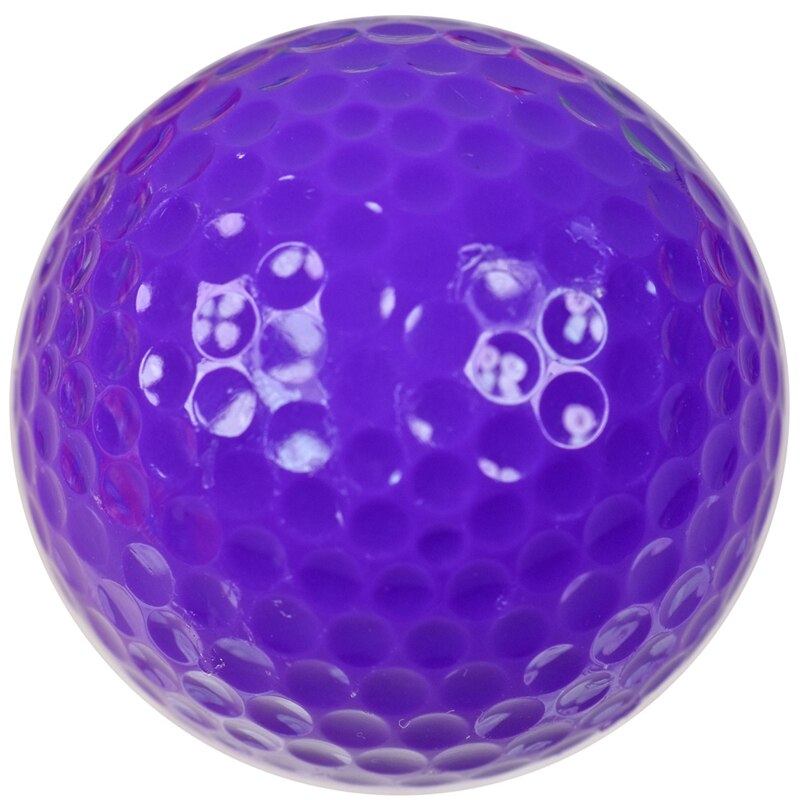 Balles de Golf Double couche en caoutchouc, 5 pièces/1 ensemble, haute élasticité, intérieur, Swing de Golf, balle d&#39;entraînement, bonne , 10 couleurs,: 5PCS Purple