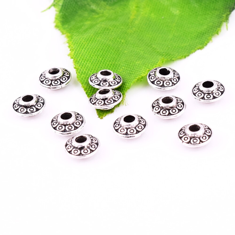 Antique Tibetan Silver Loose Metal Beads Spacer for Jewelry Making for Man Women Bracelet Necklace Earrings