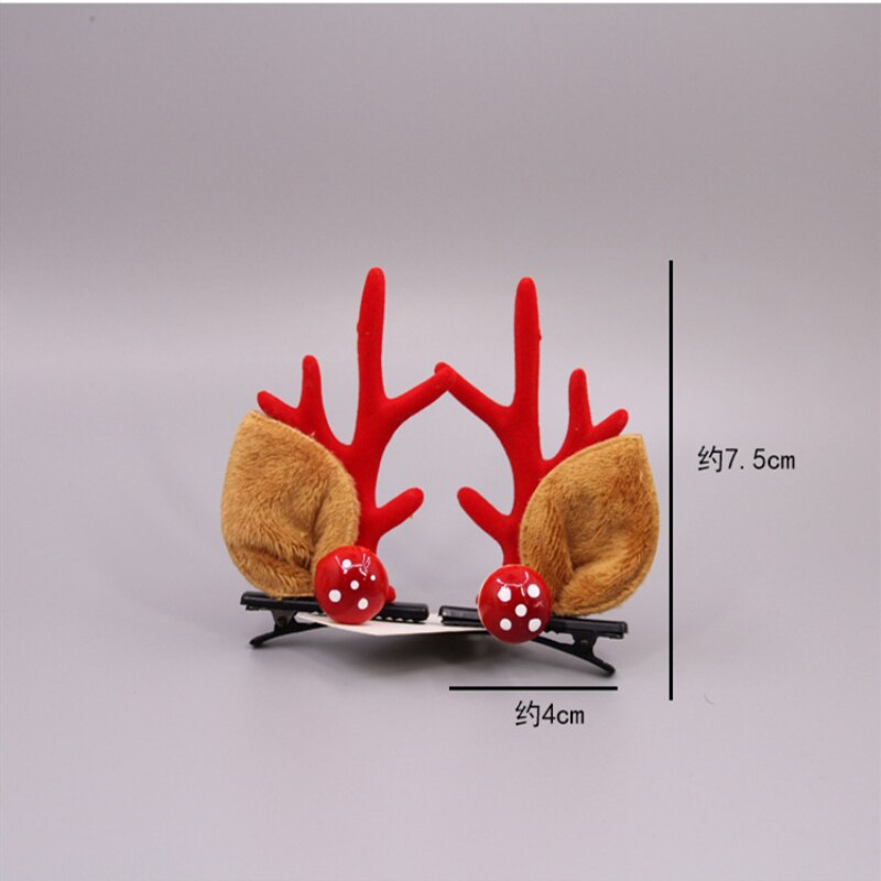 2 stücke Nette Hirsch Ohr Blume Haarnadeln Haar Decorationd SchöNe Weihnachten Barrettes Hirsch Geweih Haar Clips Haar Zubehör