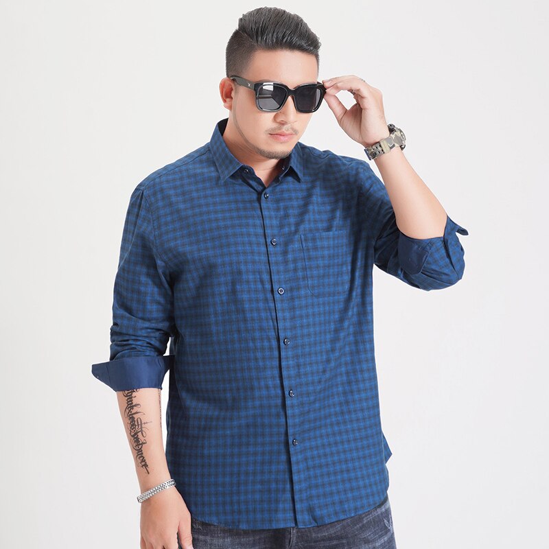 Men Shirts Slim Fit Shirt Men Business Casual Long Sleeved Shirts Male Social Dress Shirts Plus size Large 6XL 7XL 8XL