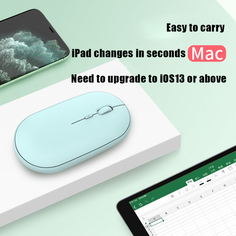 2.4G Bluetooth Draadloze Muis Ergonomische Draagbare Mute Stille Power Saver Oplaadbare Meisje Muizen Voor Laptop