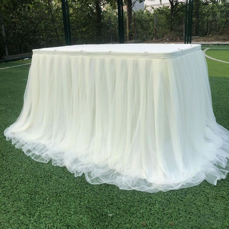 Kleurrijke Tafelkleed Tulle Dessert Receptie Tafel Rok Decoratie Voor Wedding Party Thuis Verjaardag