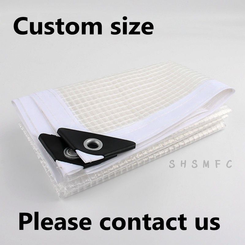 0.32mm plandeka folia PE balkon ogród przezroczysta siatka format odporna na deszcz tkanina szklarnia sukulenta tkanina przeciwdeszczowa: zwyczaj Size