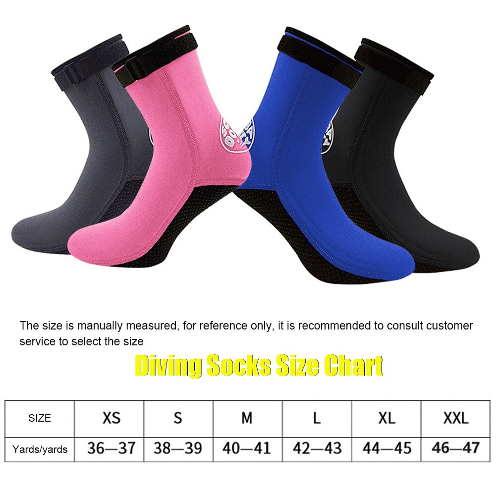 3MM Neoprene Diving Socks Adjustable Buckle Beach Water Socks Anti-Slip Diving Surfing Boots for Men Women