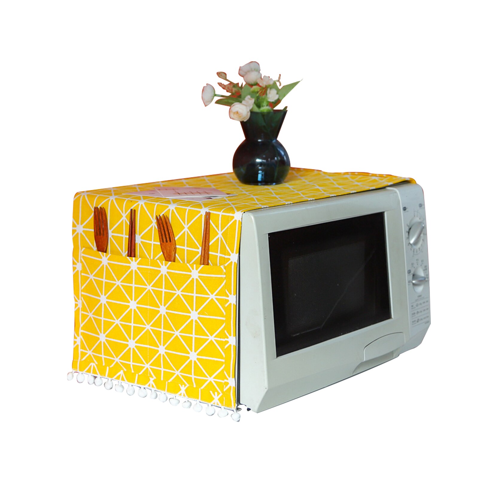Opvouwbare Magnetron Kap Anti Olie Stof Waterdicht Keuken Accessoires Draagbare Mode Afdrukken Woondecoratie Universele