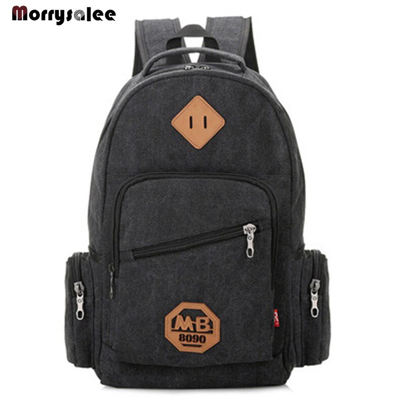 Mochila escolar masculina de lona, bolsa escolar de ombro com grande capacidade para viagem, estilo vintage 2020