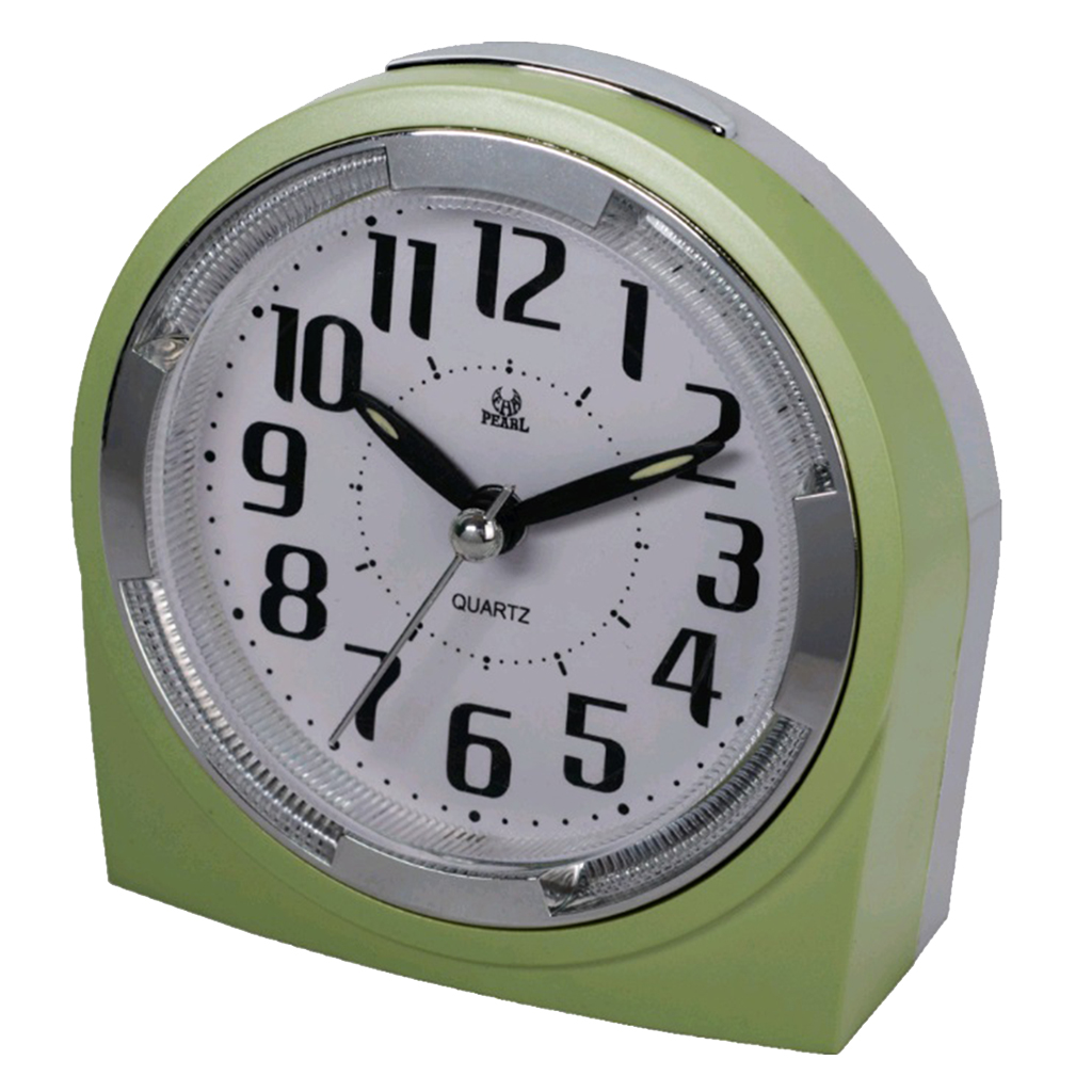 Blesiya Quartz Quiet Sweep Alarm Clock Bedside Bed Clock w/ Night Light: Green