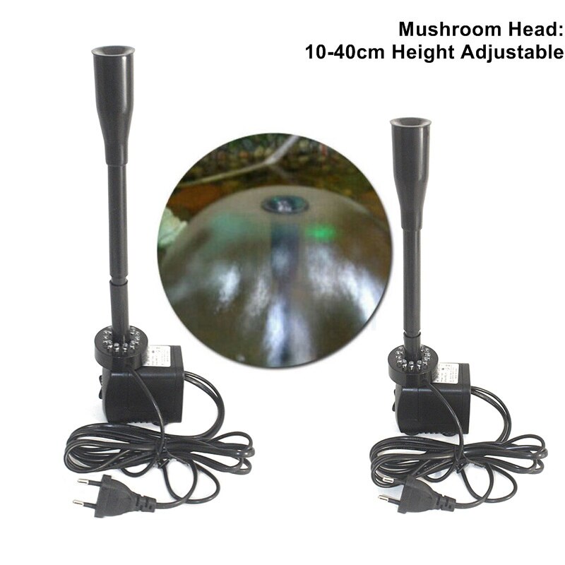doprowadziło grzyb fontanna 10/15/25/35W pompa głębinowa ogród skalny staw akwarium krajobrazu fontanny rozpylać + rura przedłużająca