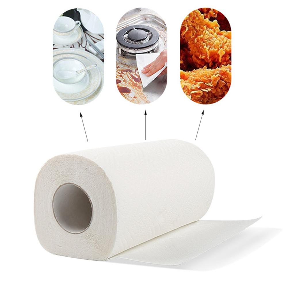 2 Roll Paper Towels Household Two-Layer Paper Towels 75 leaf/Per roll Kitchen Paper Towels Kitchen Oil Absorbing Paper Towel