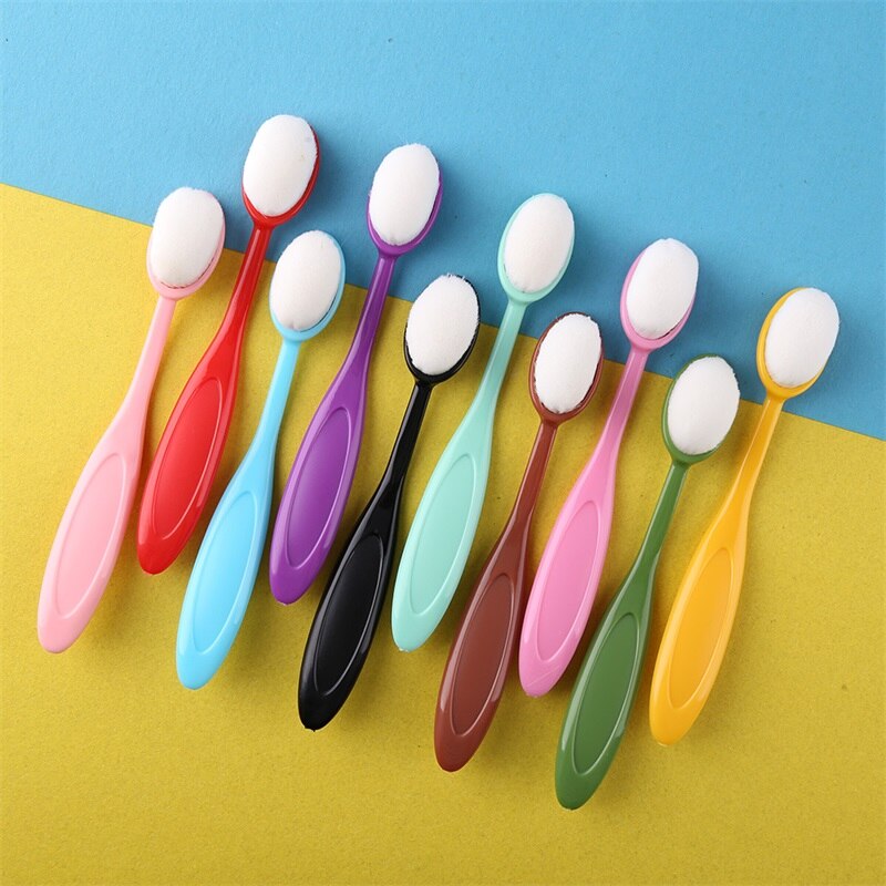 10pcs/set Smooth Blending Brushes Drawing Painting Brushes Flat Kit for DIY Scrapbooking Cards Making Ink Application Tools