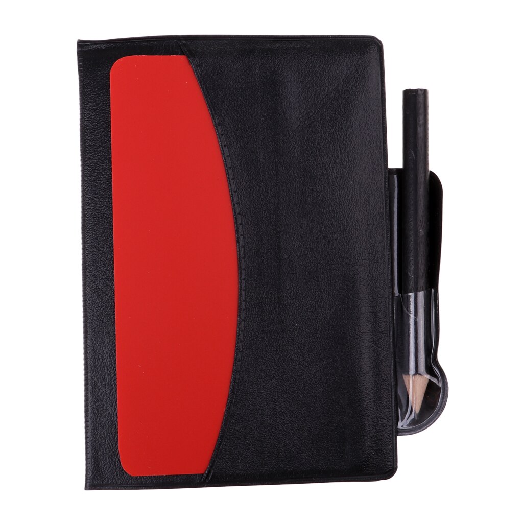 Sport FußBall FußBall FußBall-schiedsrichter rot Gelbe Karte &Ampere; Bleistift mit Punktzahl Blatt &Ampere; PVC Brieftasche Scorebook 12x8cm