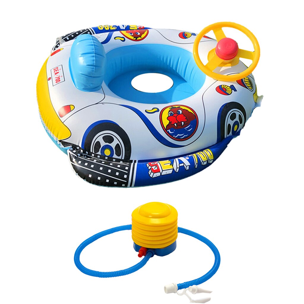 Baby-Schwimmring Mit Sonnendach – Aufblasbarer Schwimmer Mit Sicherheitssitz, Für 0-4 Jahre, Faltbar, PVC