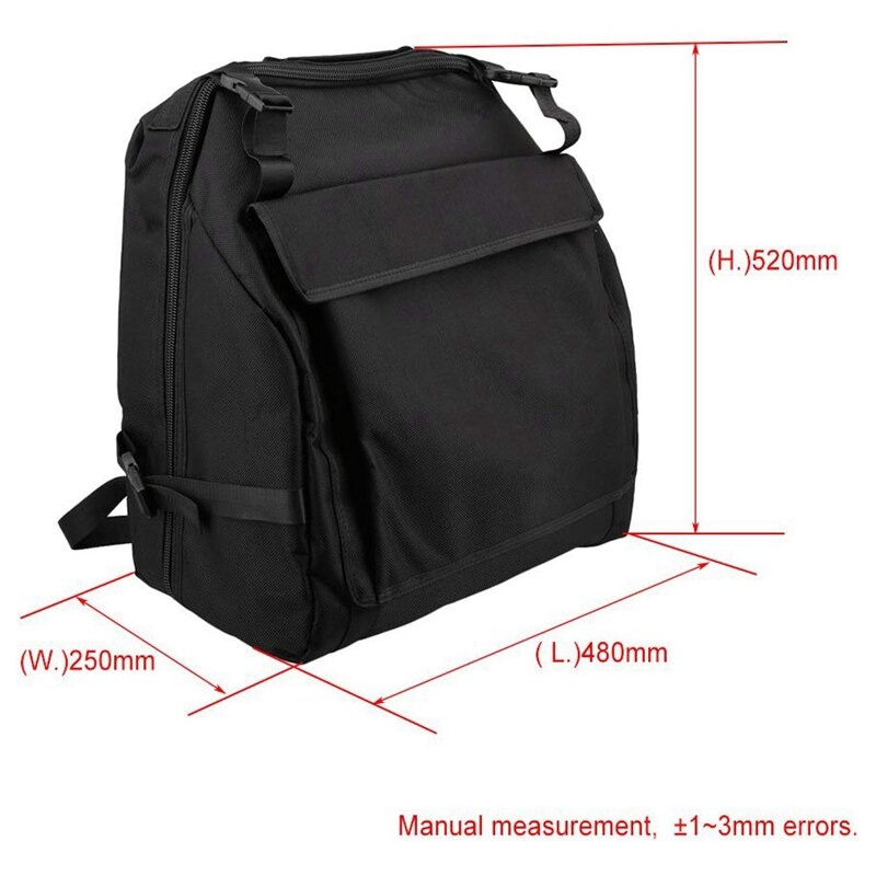 Schwarz Oxford Tuch Akkordeon Fall Lagerung Tasche für 48 Bass Akkordeon